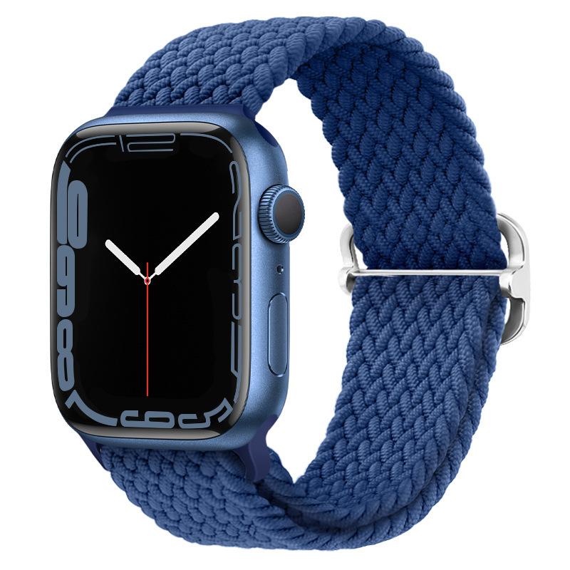 Elastic Woven Nylon Band F Smart Apple Watch Band 40 41 44 45MM Iwatch SE8 7 5 6 , Alloy Buckle Sport Soft Breathable Accessories Strap Blet Bracelet