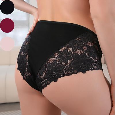 Große Spitzenslips für Damen, hochelastisch, nahtlos, XL-4XL, Damenunterwäsche