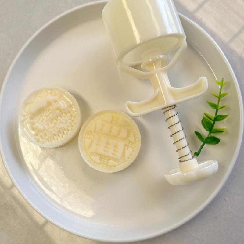 Chinese Pastries Cookie Stamp Hand Pressed Mooncakes Mold Festival Cake Molds Dessert ABS Moulds for Cooking Lover