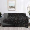 Cmyk Dinosaurs ( Black ) Blanket For Sofa Bed Travel Dinosaur Herbivore Carnivore Dino T Rex Tyrannosaurus