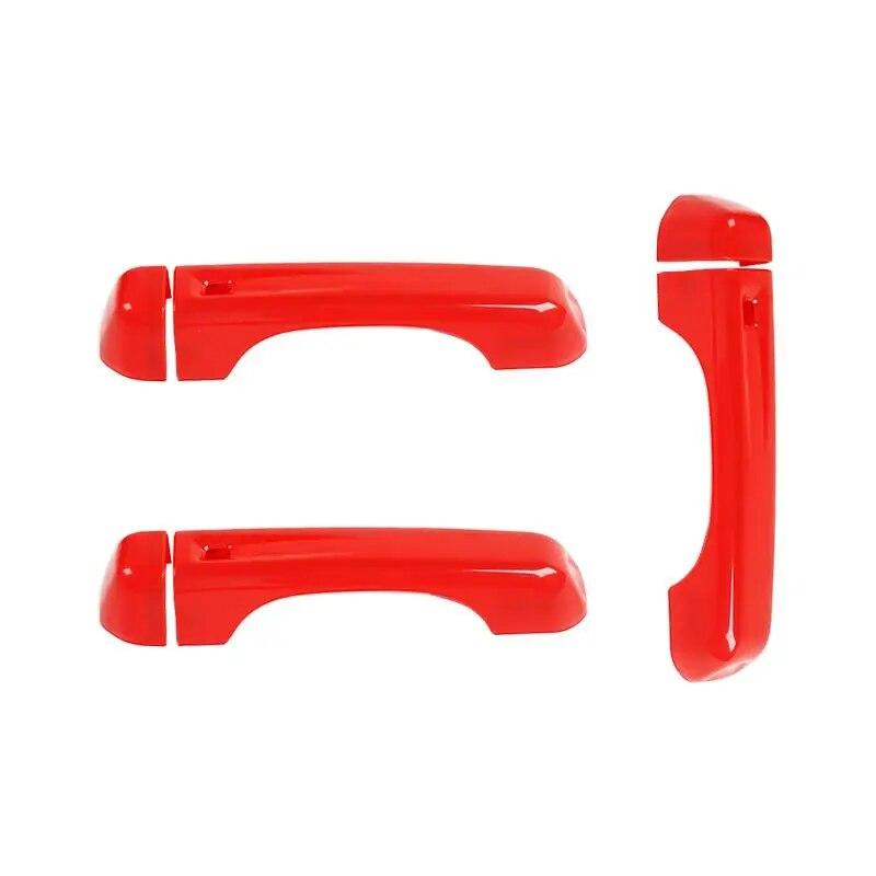 

TESIN Для Jeep Wrangler JL 2018+ Наружная боковая ручка двери автомобиля Ручка двери багажника Декоративная накладка Наклейки Для Jeep Wrangler JL a-Red