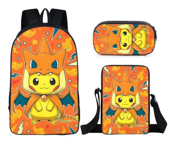 Primary And Secondary School Students Schoolbag Cartoon Backpack Breathable And Wear-Resistant Children'S Backpack Satchel Pencil Bag Set