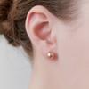 Silver925 Rose Gold Pearl Earrings