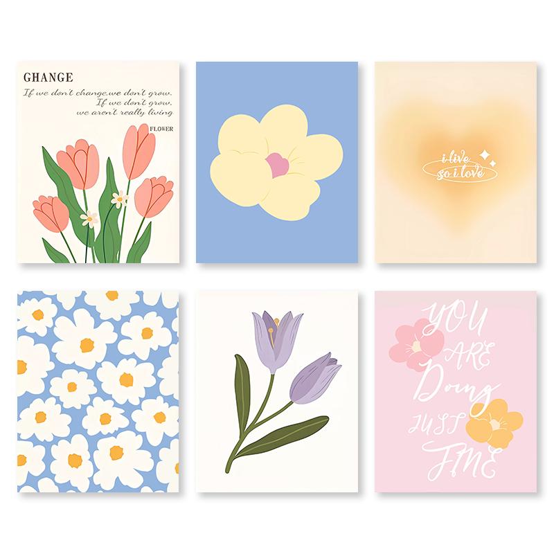 

Цветочный рынок, постеры с тюльпанами, датская пастельная картина на холсте, минималистичная эстетика гостиной, настенная художественная картина для домашнего декора 21x30cm No Framed