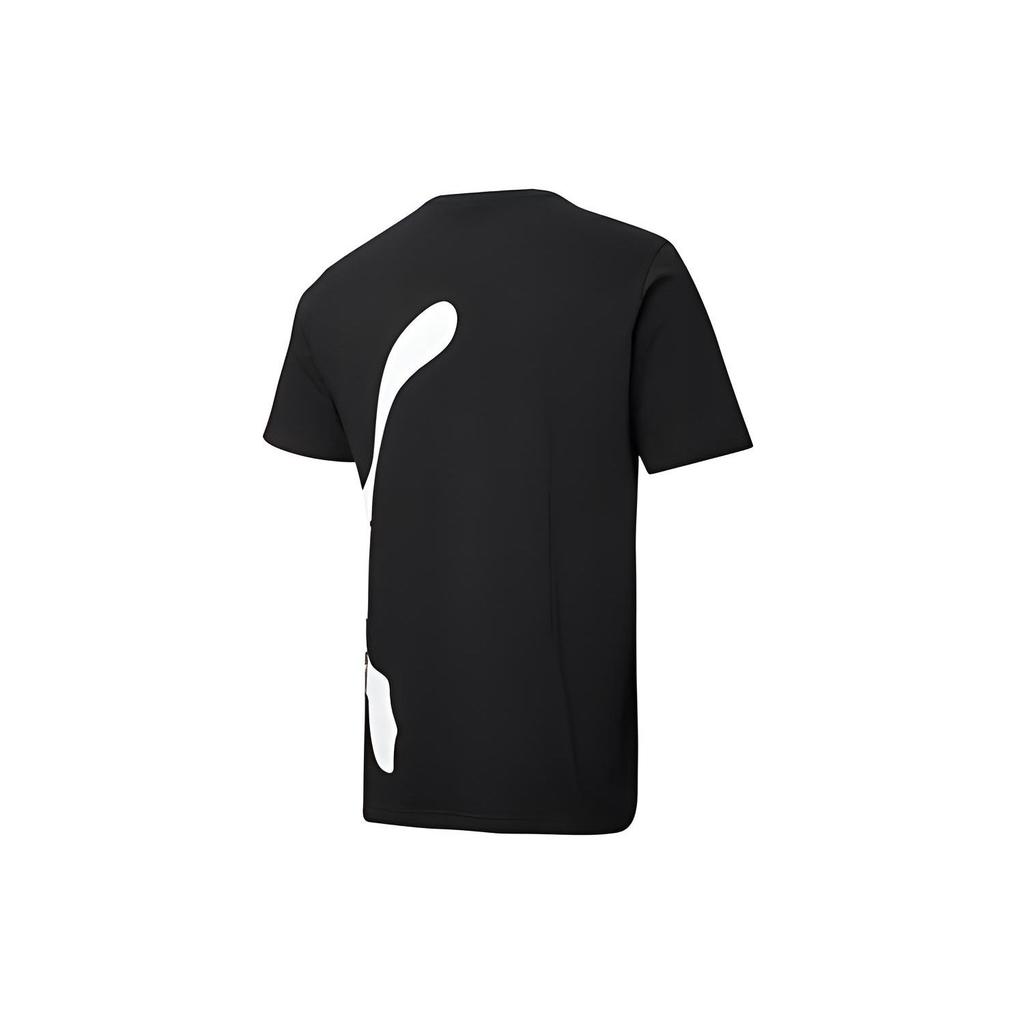 Puma T-shirt a Maniche Corte con Stampa Logo Grande Girocollo Uomo Top Nero 587585-51