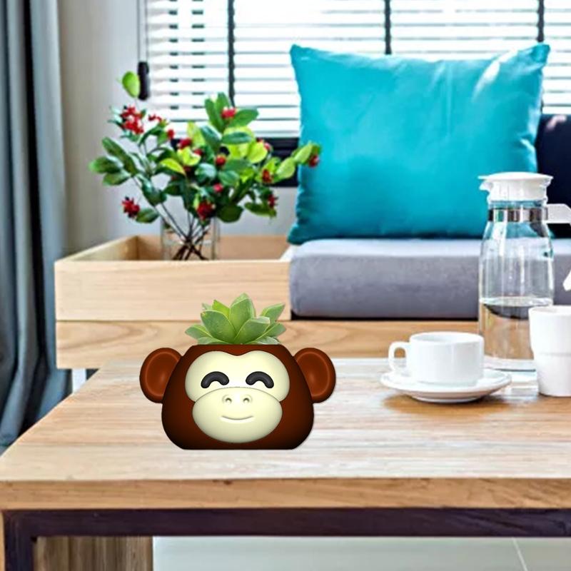 Succulents Flower Pot Resin Silicone Mold Suitable for Diy Garden Concrete Flower Pot Candle Holder Crafts Home Decor