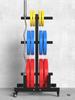 Mobile Barbell Plate and Olympic Bar Storage Rack for Home Fitness