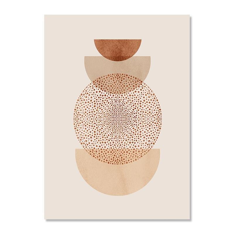 Boho Abstract Figures Coral Lines Canvas Painting  Beige Matisse Wall Art Prints for Nordic Living Room Home Decor
