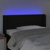 3123228 vidaXL LED Headboard Black 103x16x78-88 Cm Fabric