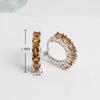 Wondrous Designer Chic Silver Clip Hoop Earrings Natural Citrine Gemstone Fine Jewelry for Lady Suitable for Daily Matching