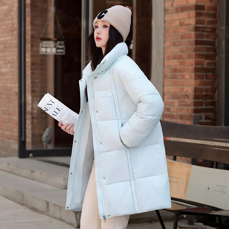 Autumn Winter Thicken Warm Parka Women Casual Solid Color Big Pocket Loose Short Hooded Coat Jackets Outwear