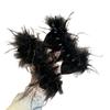 Korean High-End Black Bow Ostrich Feather Claw Hair Clip for Women