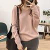 Women's V-Neck Knit Sweater: Large Size, Loose Fit, Slimming, Solid Color, Perfect for Early Autumn and Winter