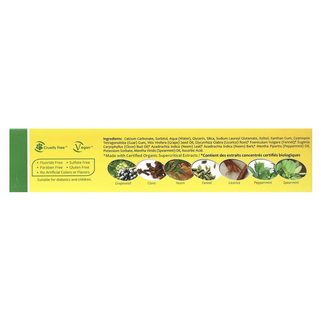 Theraneem Naturals, Neem Toothpaste, Neem Therapy with Mint, 120G(4.23Oz)