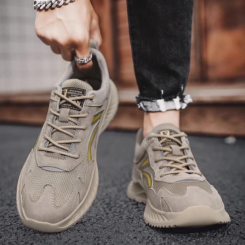 

Summer breathable shoes sports shoes wide fat feet large size soft sole casual mountaineering labor insurance tide shoes 39 standard sports code песочный