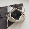 Elegant Pink One Shoulder Bag for Women Temperament Versatile Bow Tote Bag Texture Soft PU Pleated Cloud Bags New Trend