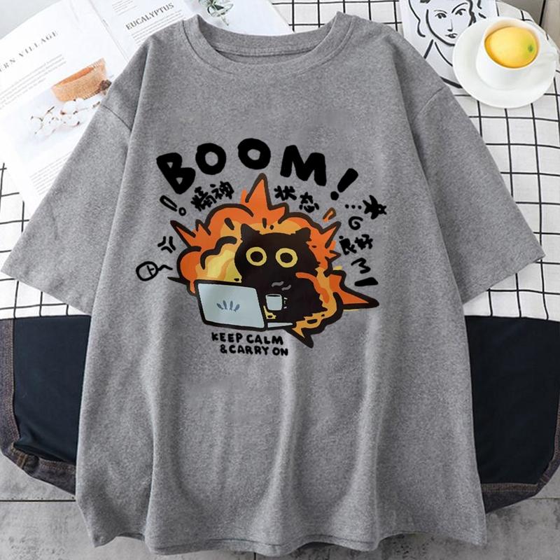 New Kawaii Good Unisextal State Pure Short Sleeved TShirt For Unisex Unisex Tee Clothes Loose Casual Y2k Cartoon Oversized Tops 4XL