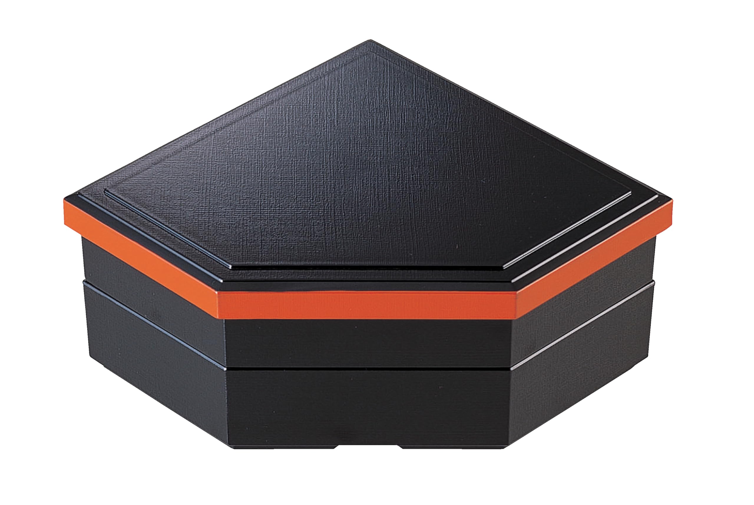 Wakaizumi Lacquerware TA Musubi Shokado Bento Black Cloth Rim with Vermilion Black Lacquer x 2 Box, Interior, Finish, 1-300-1, 1-300-1A чёрный