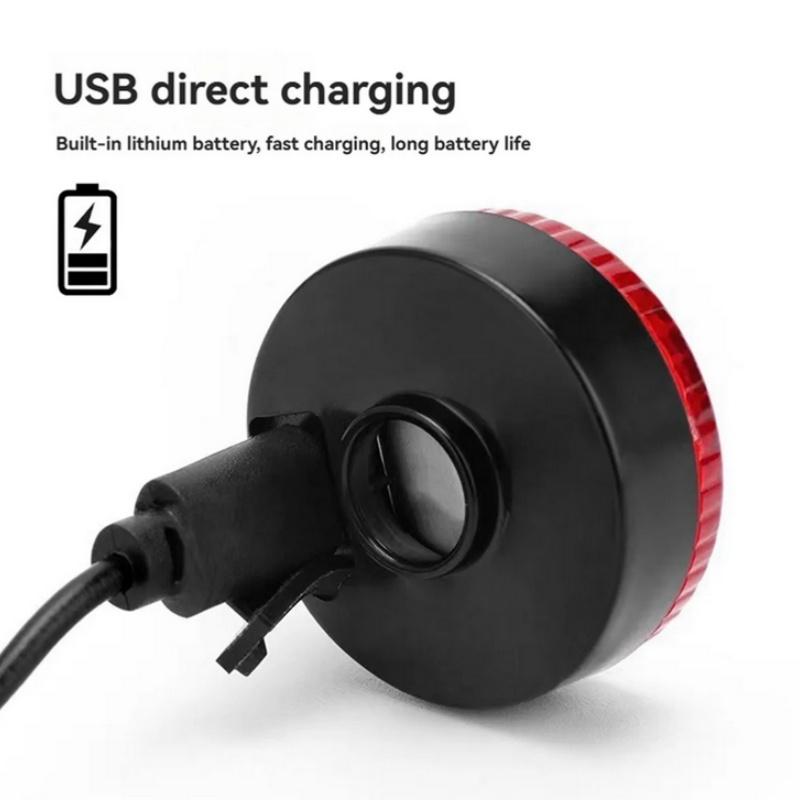 Bicycle Night Riding Mini Taillight USB Charging Bike Light Cycling Lamp Bicycle Lighting Led Front Rear Light Cycling Accessori