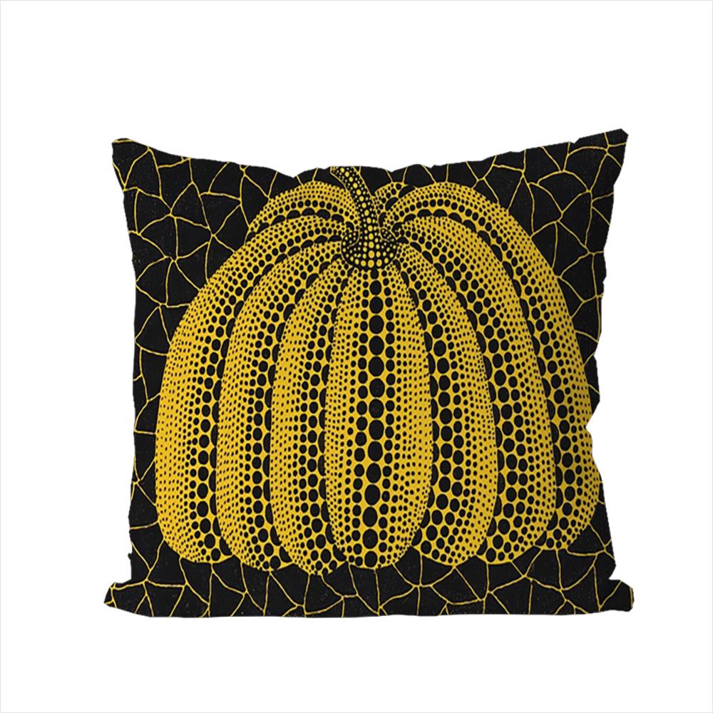 Yayoi Kusama Pumpkin Pillow Case For Car Sofa Decorative Home Doublesided Print Plush Square Throw Pillow Cushion Cover