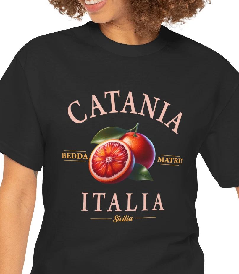 Catania Blood Orange Italy T shirt | Italian Citrus Graphic Tee M