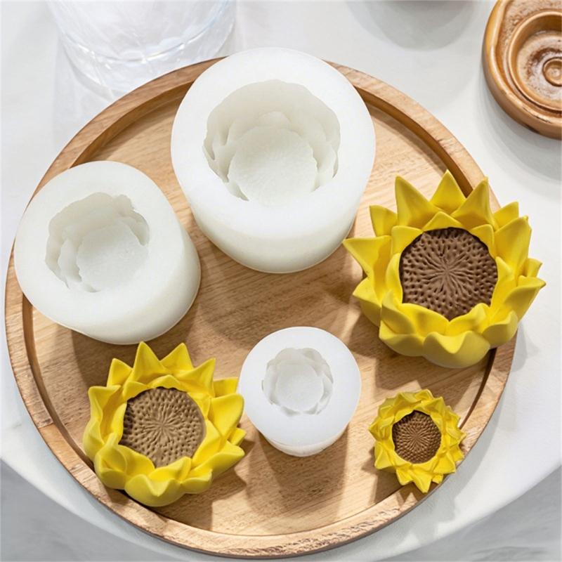 Floral Silicone Molds for Epoxy Resin Making Candle Soap Chocolate Cake Fondant Decoration Heat Resistant Baking Mould