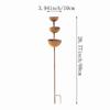 Rusty Garden Rainwater Collector Decoration Outdoor Three Cup Integrated Rainwater Container Ground Plug