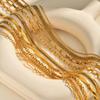 Stainless Steel Strap Chain Handmade Chain Necklace for Women,Gold Color Flat Snake Chain Mesh Necklaces,Classic Jewelry Gifts