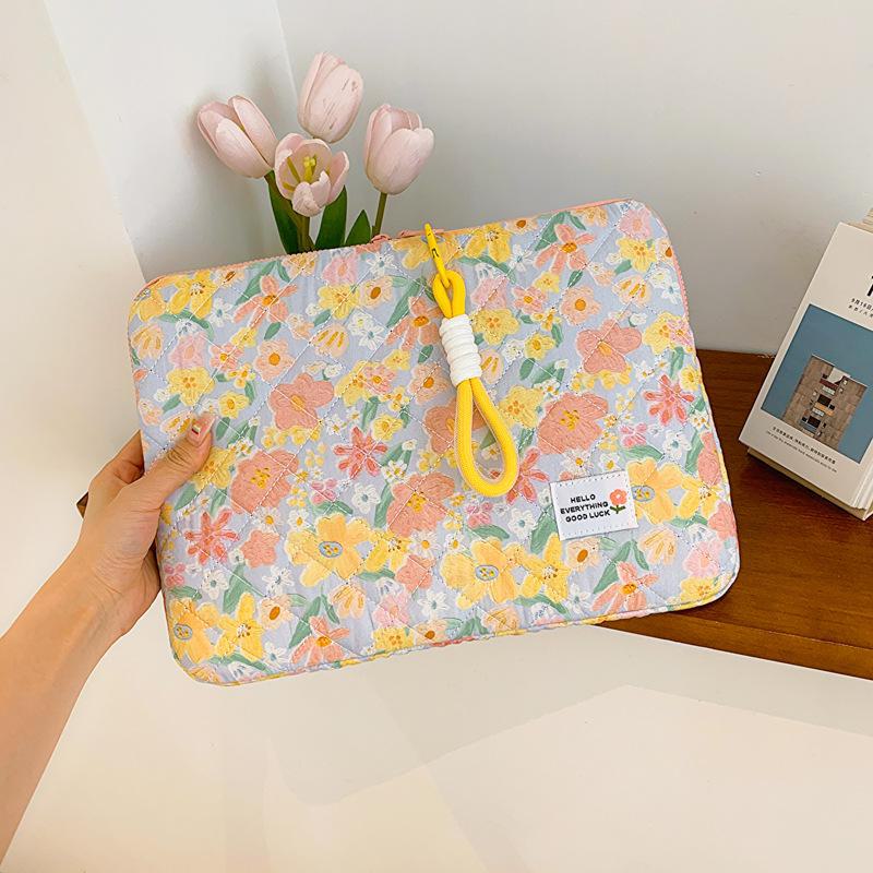 New Style Ladies Laptop and iPad Bag - 11/13/15 Inch, Fresh Floral Design