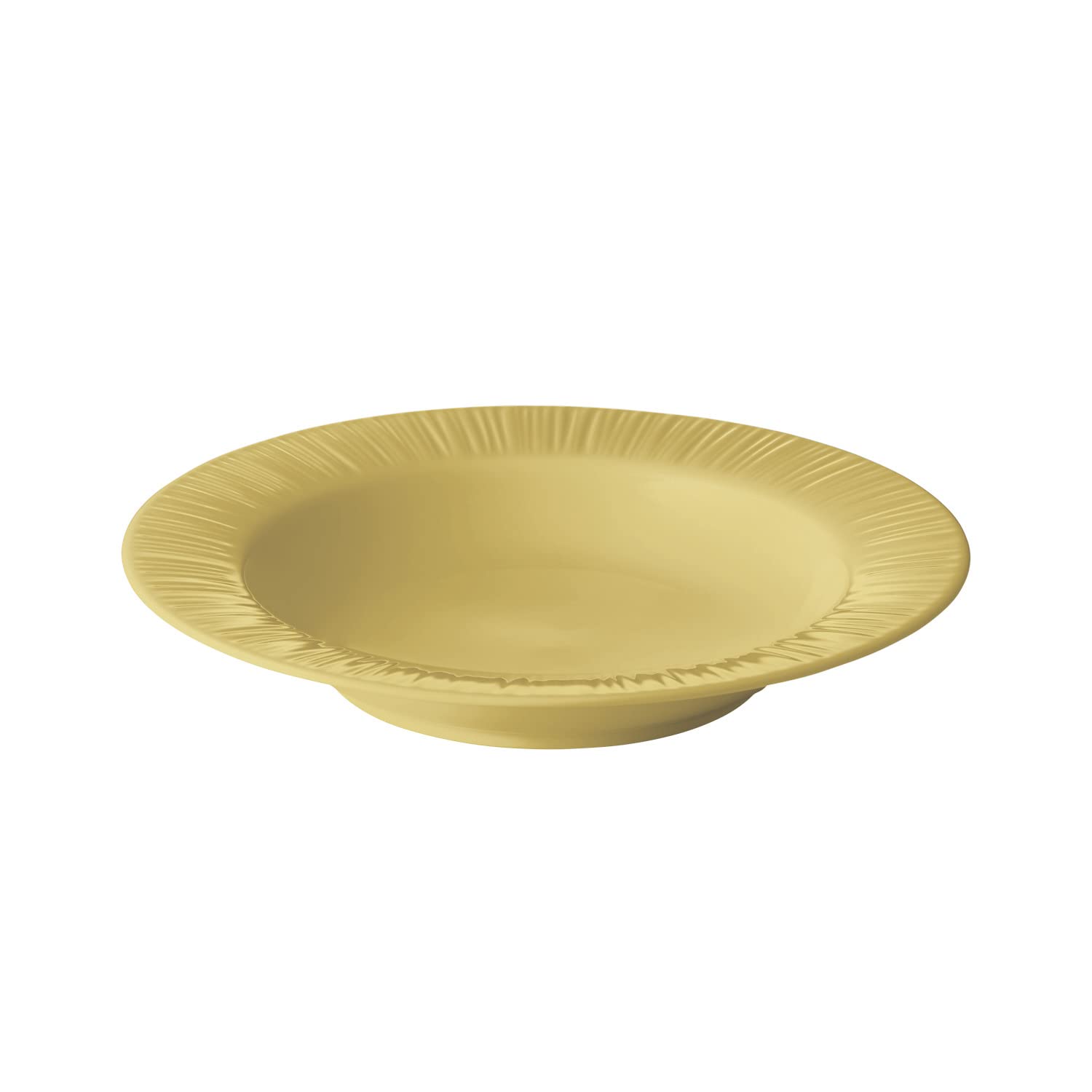 

Noritake Deep Plate, 23cm, 370cc, Conifer Khaki, Microwave and Dishwasher Safe, Yellow Fine Porcelain (White), 1727L/90098