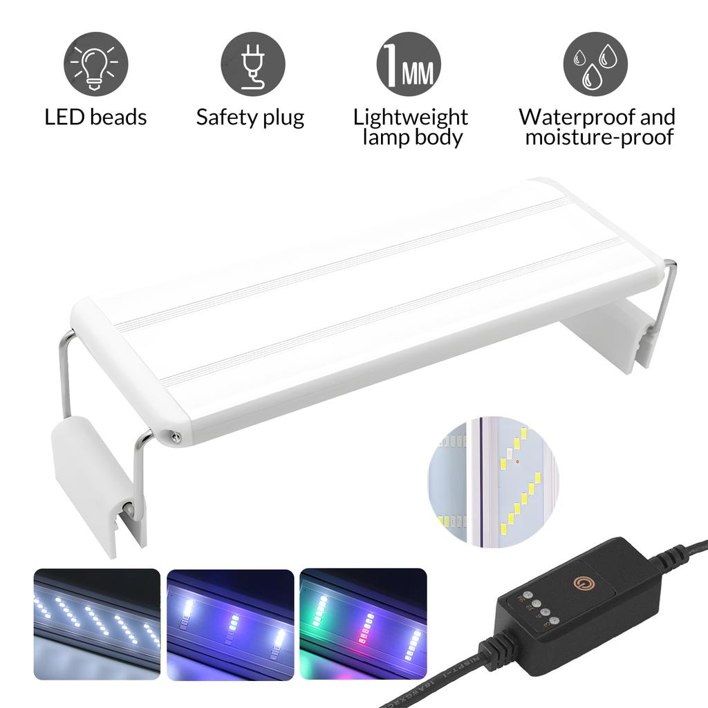 Super Slim LED Aquarium Light Lighting Plants Grow Light Aquatic Waterproof Aquariums Decor Lighting Clip-on Fish Tank Light