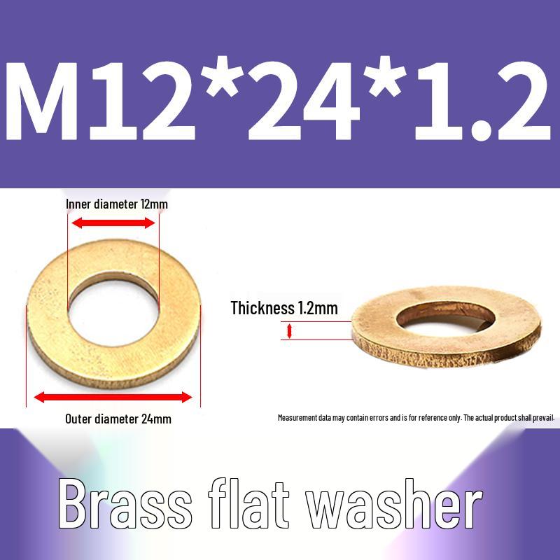 Brass and Copper Shim Washers: Sizes M2-M20