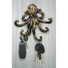 Octopus Key Hooks for Wall, Antique Bronze Cast Iron Decorative Wall Hook Animal Coat Hooks