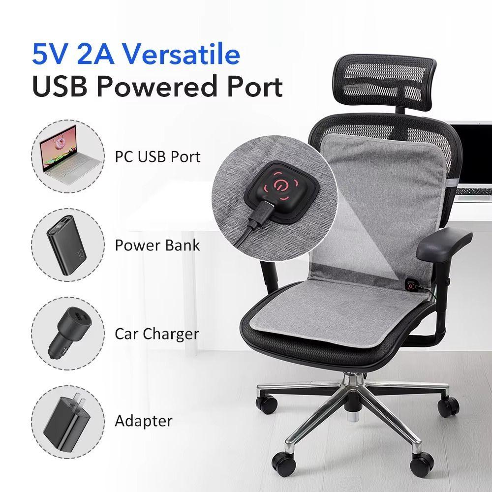 with 3 Adjustable Temperatures Heated Seat Cushion Waterproof USB Heating Electric Heating Seats Pad Chair Backrest Heated Mat