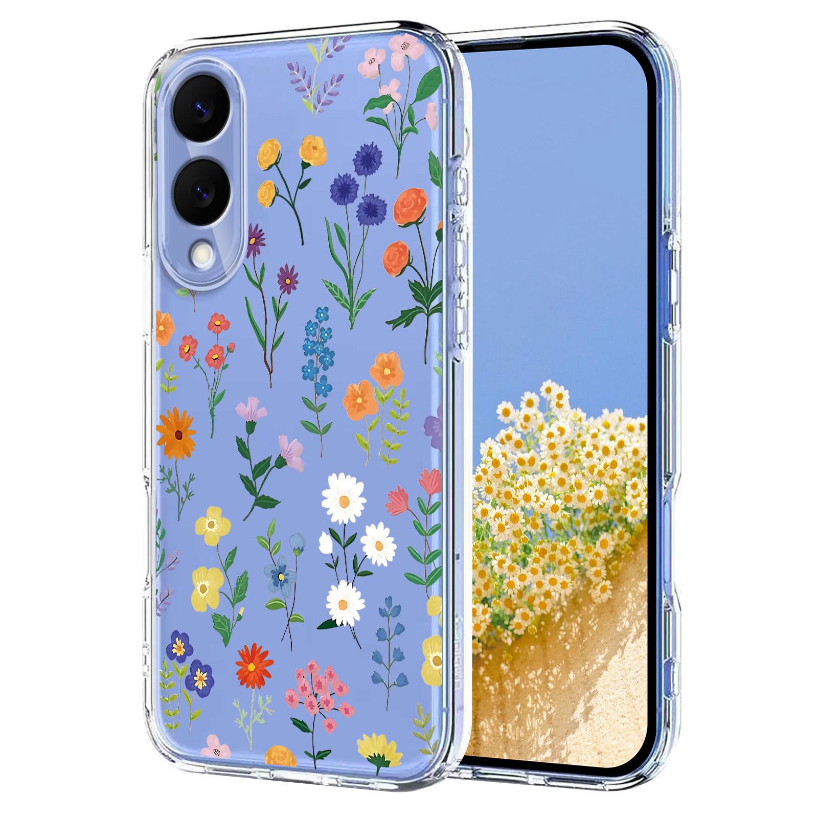 

For Samsung Galaxy S25 Edge Case Butterfly Floral Pattern Printing TPU Phone Back Cover B
