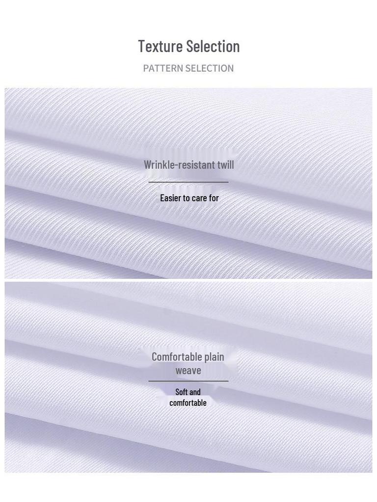 Men's Korean Style Long/Short Sleeve White Shirt - Casual & Formal Wear for Spring & Summer