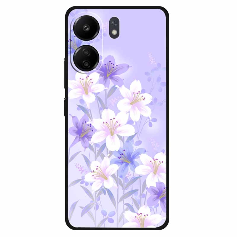 Funda For Xiaomi Poco C65 Case Soft Lion Wolf Black Shockproof Back Cover for Poco C65 C 65 Soft Case Poco C65 Cool Soft Bumper