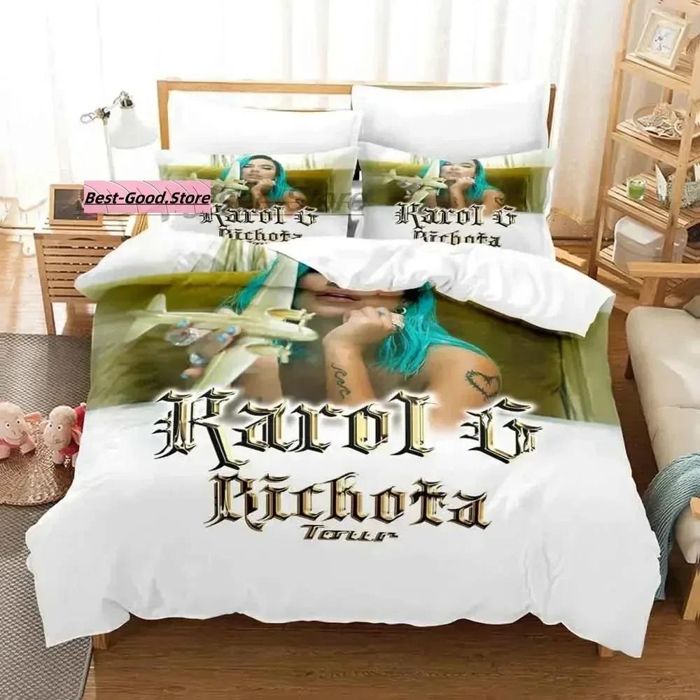 Karol G Bedding Set Single Twin Full Queen King Size Bed Set Aldult Kid Bedroom Duvetcover Sets 3D Print  Bed Sheet Set