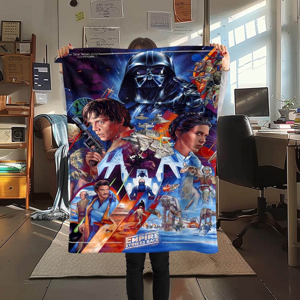 1 Pezzo Coperta in Flanella con Stampa Mandalorian, Alta Qualità, Confortevole per Tutte le Stagioni, Decorazione per la Casa, Calore e Comfort, Perfetta per Regali