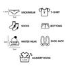 Room Wall Clothes Classification Beautify Decoration Wall Stickers Closet Logo Sticker Decals