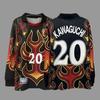 Vintage Long Sleeve Football Jersey Retro Soccer Shirt Men Women Sportswear