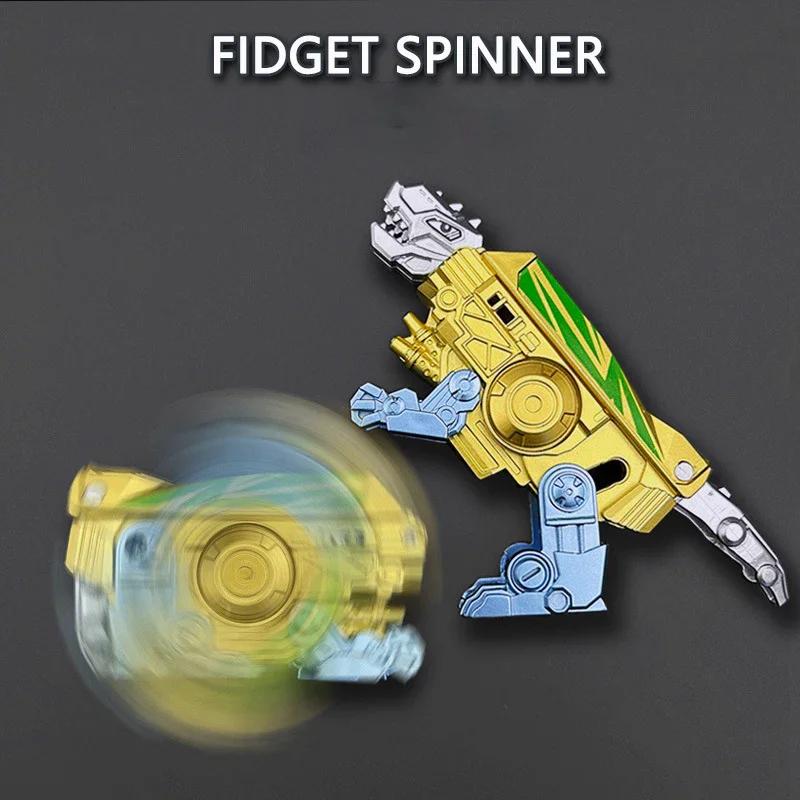 2 in 1 Dinosaur Transforming Spinner Deformation Spinning Top Spinner Toy Mechanical Gyro Portable Fidget Toy Stress Relief Toy