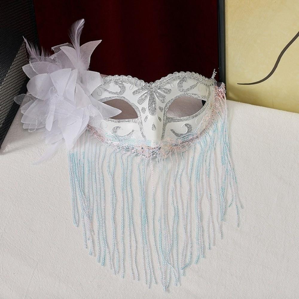 Mysterious Half Face Mask Tassel Design Party Mask Fashion Fox Mask  Masquerade