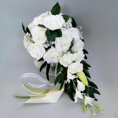 Handmade Bridal Wedding Bouquet for Party, Home Decorations,Bookstore,
