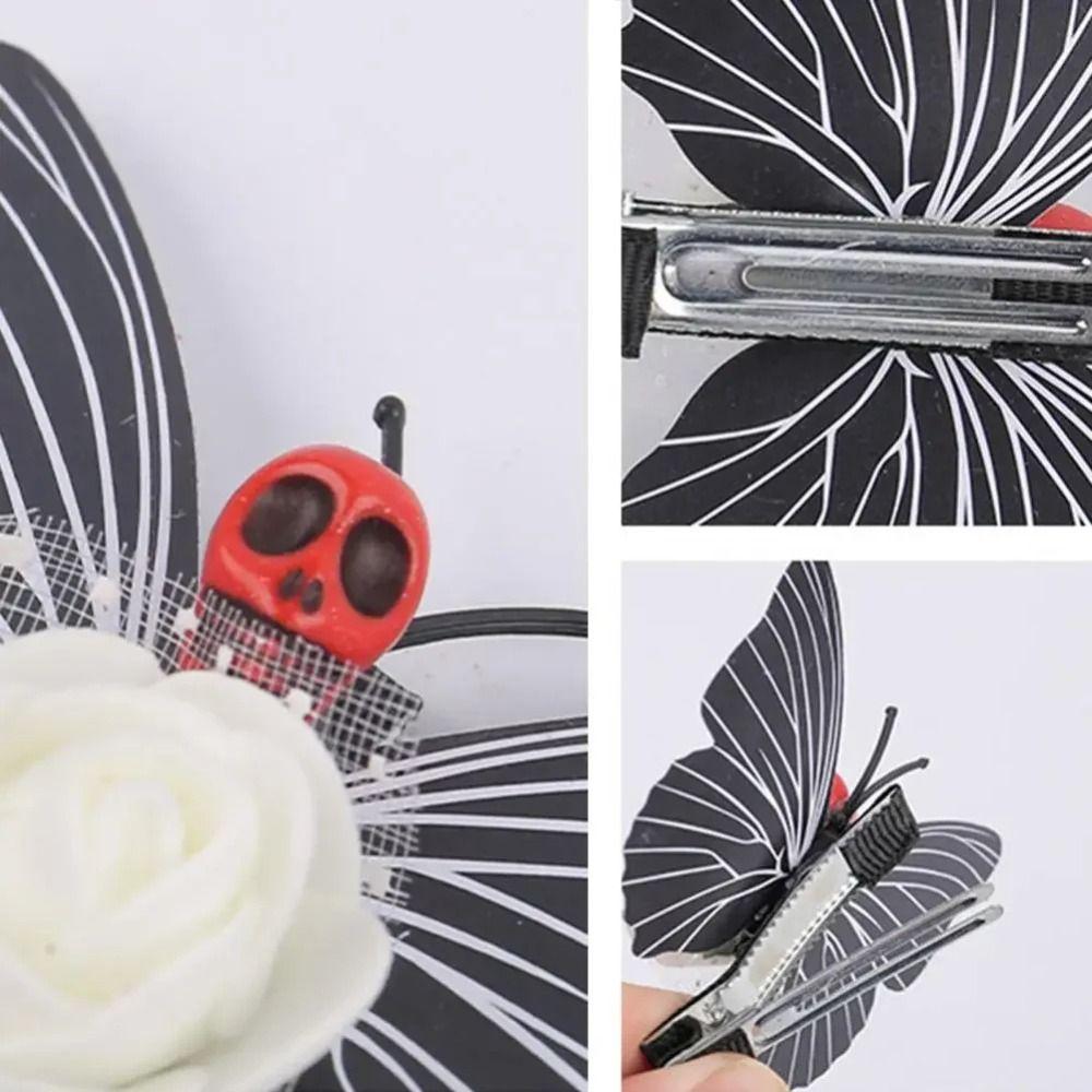 Gothic Halloween Hairpins Skull Ghost Women Headwear Funny Skeleton Butterfly Hair Clip Girls
