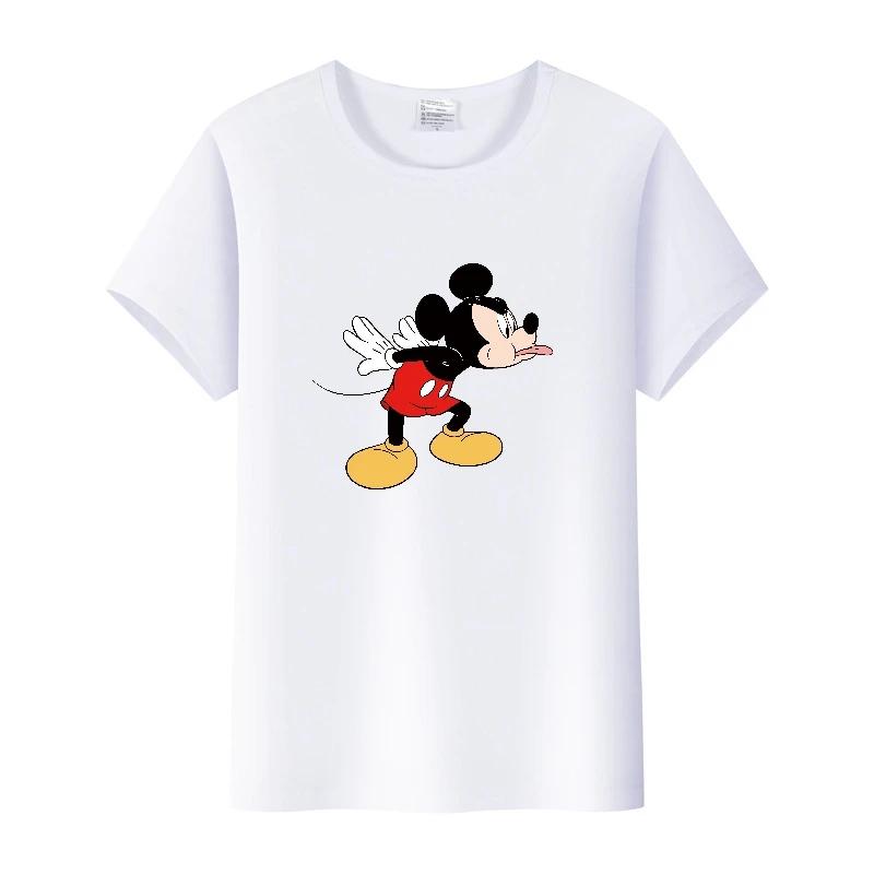 

Retro Disney Cartoon Womens Tshirt Mickey Mouse Harajuku Cotton Tshirt Fashion Womens Shirt Summer Top Short Sleeve Shirt 4XL
