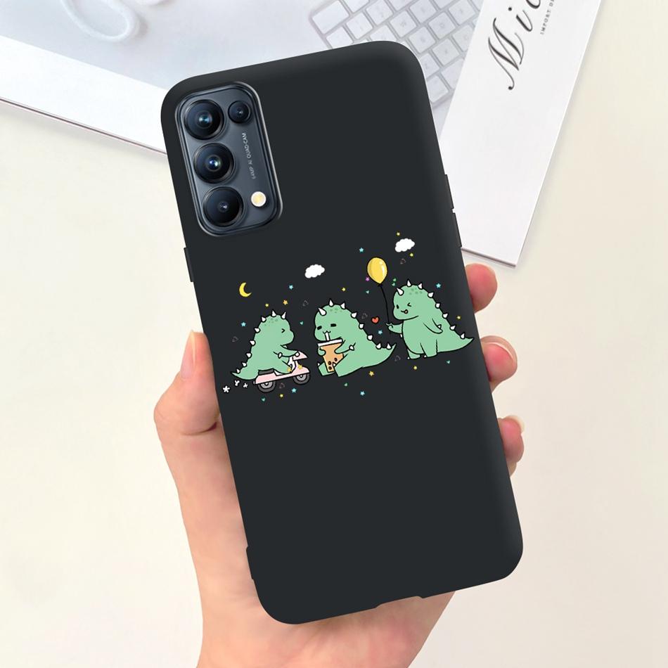 

For OPPO Reno5 Pro 5G 4G Reno5 Phone Case Reno 5 5Pro CPH2201 CPH2145 Cute Cat Cartoon Candy Color Soft Silicone TPU Back Cover Reno5 Pro 5G