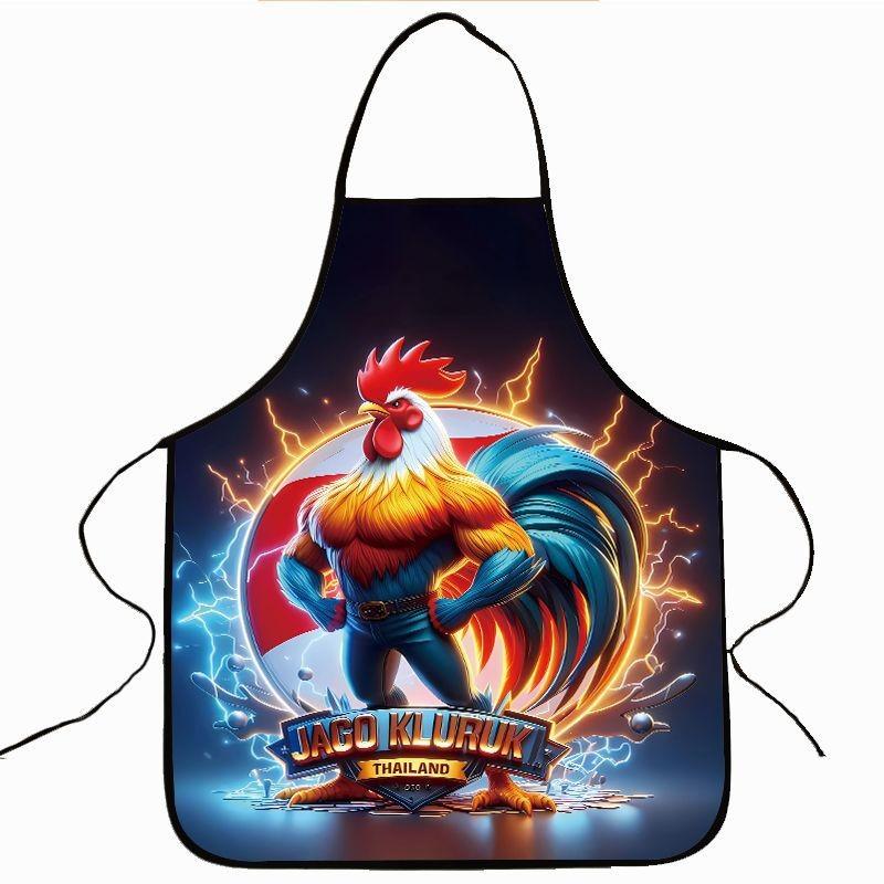 Funny And Popular Product - Printed Apron Featuring Chicken Pattern. Suitable For Barbecue. Funny Apron.