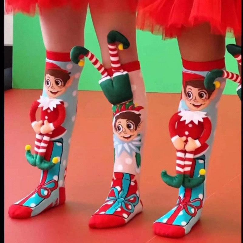 3D Cartoon Girl Knee-High Socks - Free Size for Kids