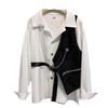 Men's Hong Kong-Style Long-Sleeve Hip-Hop Fashion Jacket-Shirt